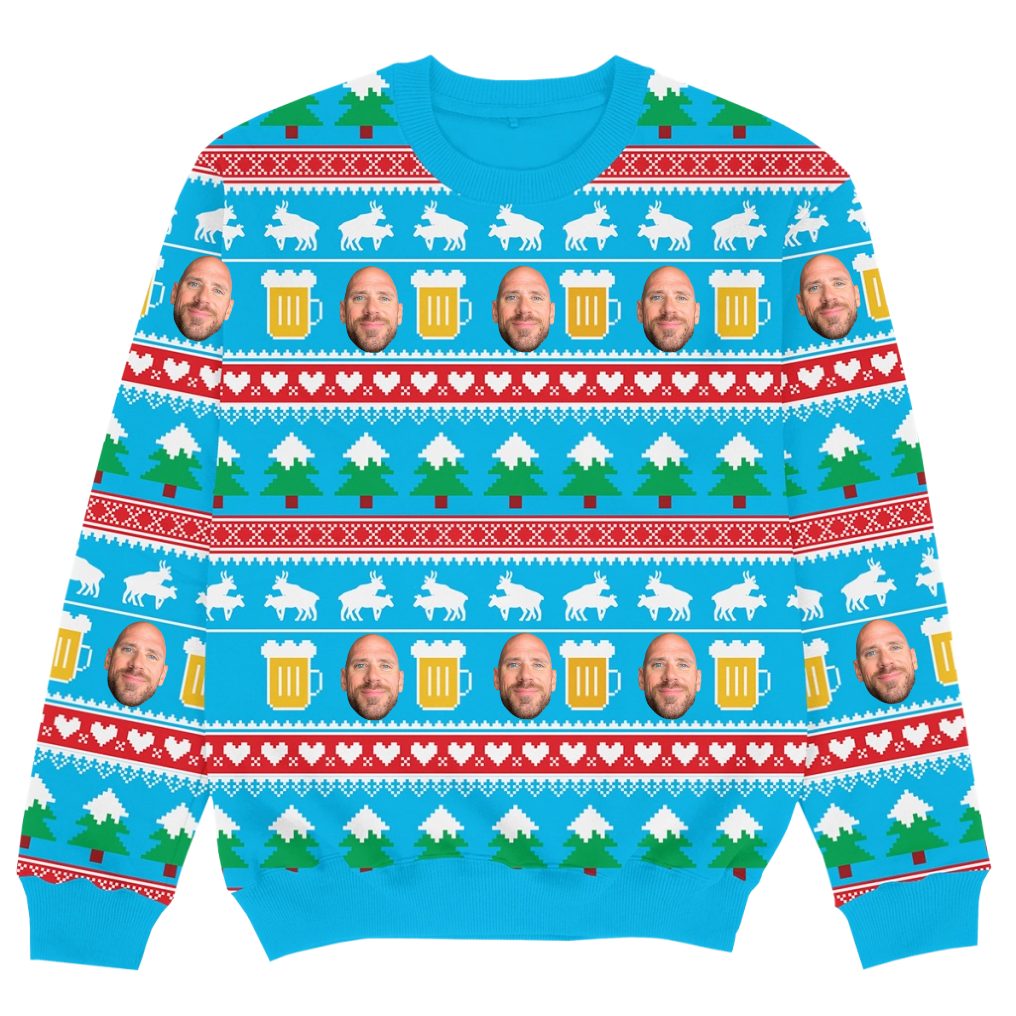 BEER PATTERN - Personalisierbarer Christmas Sweater
