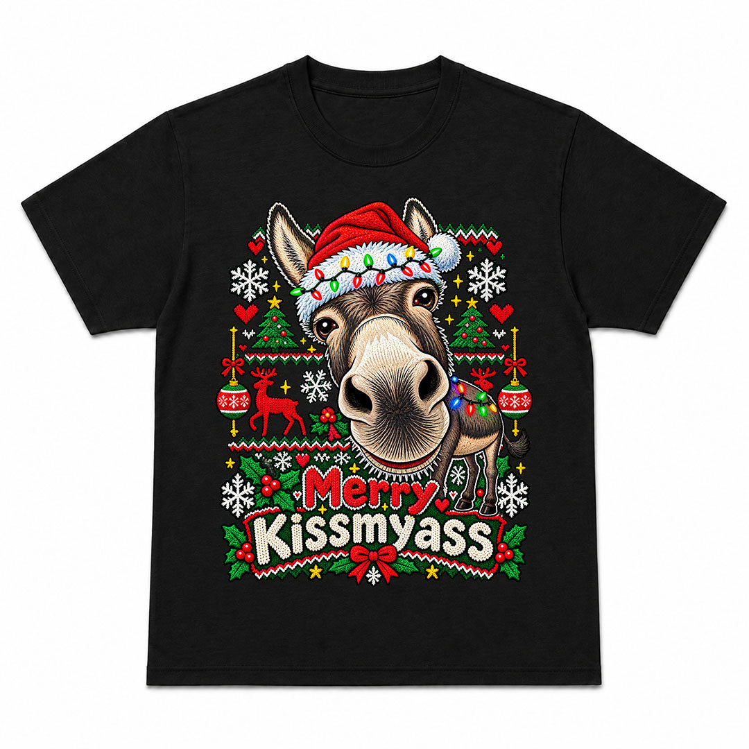 MERRY KISSMYASS - T-Shirt de Noël