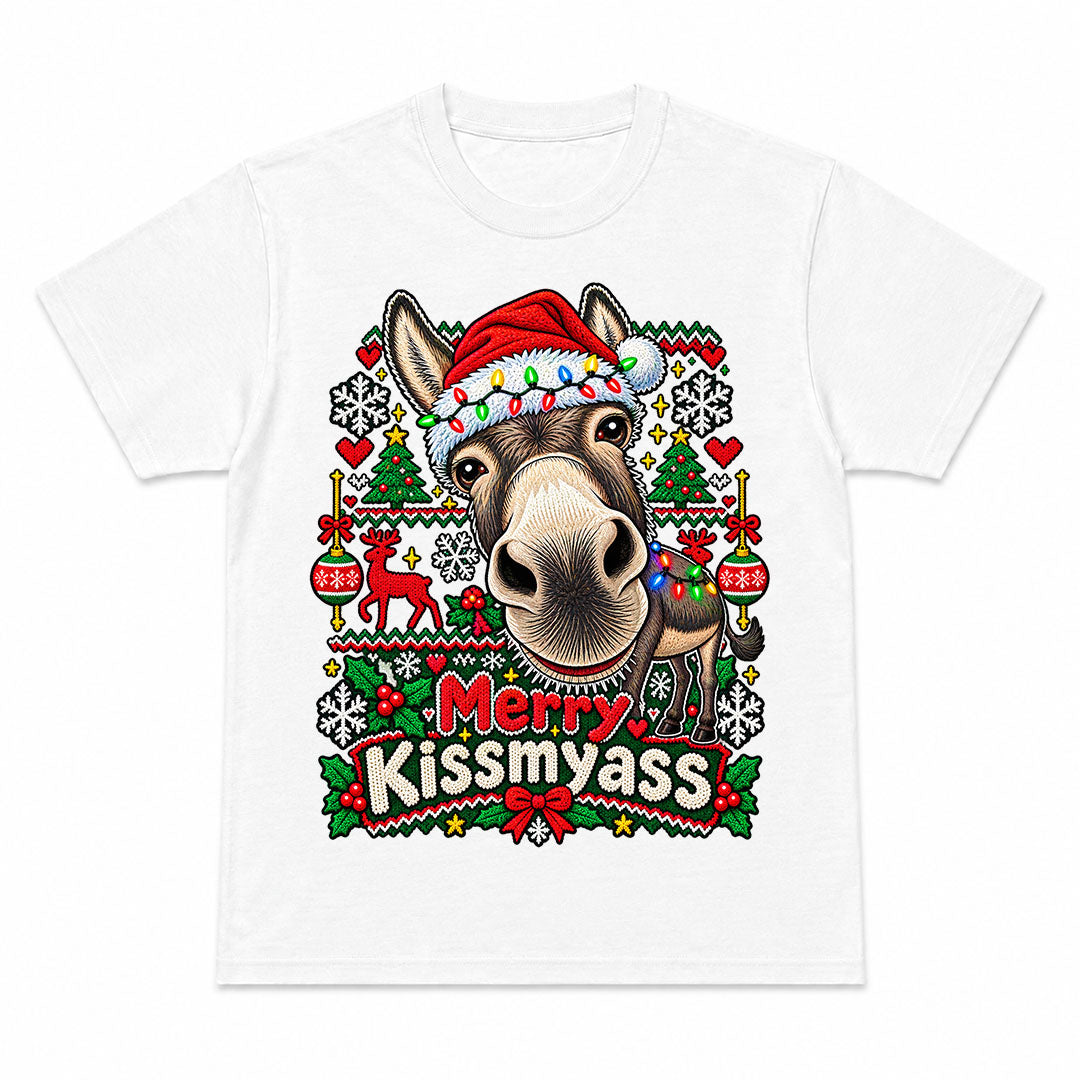 MERRY KISSMYASS - T-Shirt de Noël