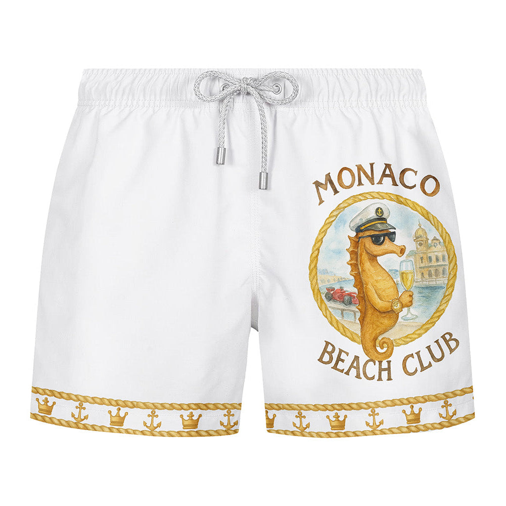 MONACO BEACH CLUB - Premium Badeshort Fullprint