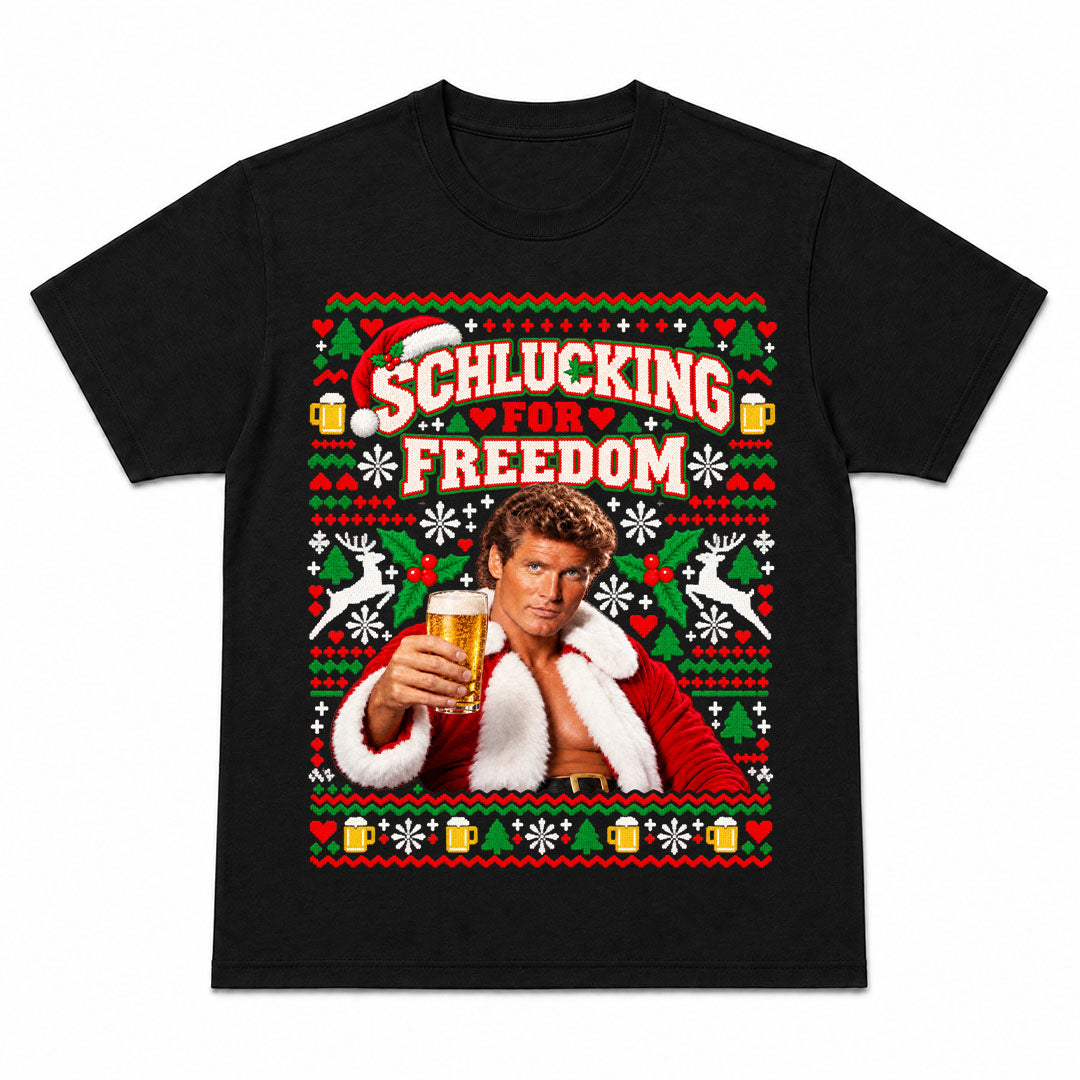 SCHLUCKING FOR FREEDOM CHRISTMAS - T-Shirt Natalizia