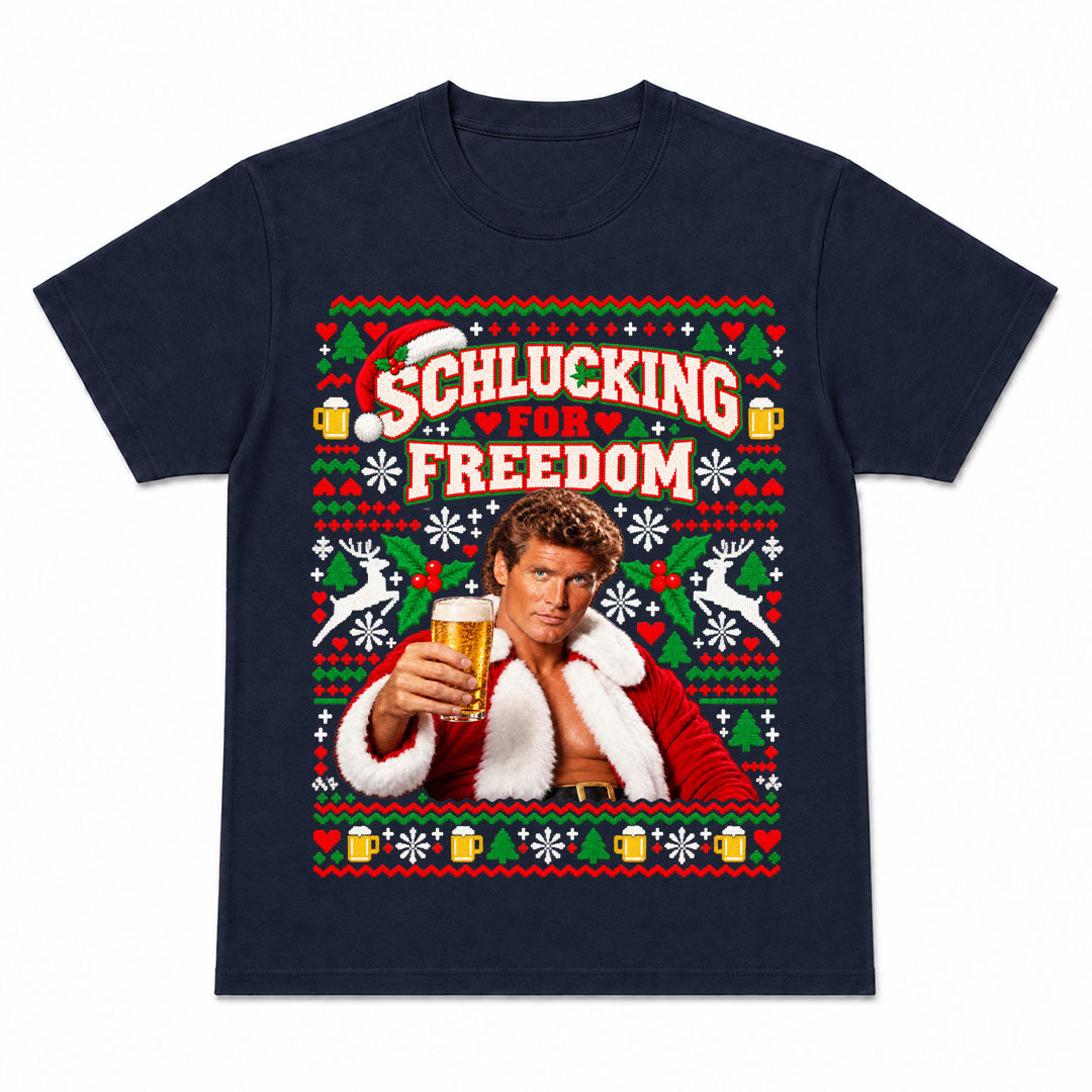 SCHLUCKING FOR FREEDOM CHRISTMAS - T-Shirt Natalizia