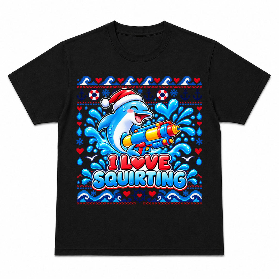 I LOVE SQUIRTING CHRISTMAS - T-Shirt Natalizia