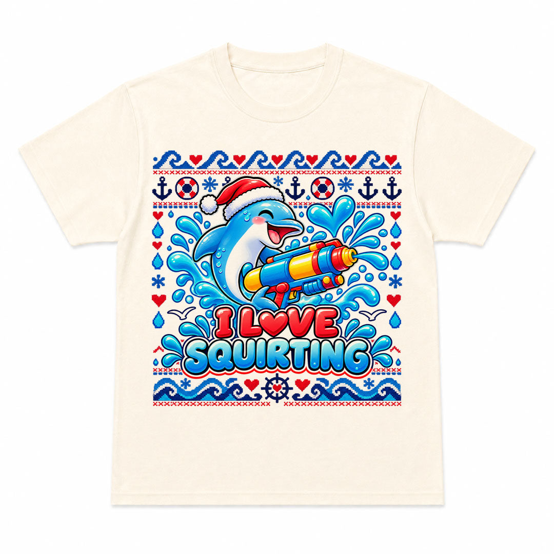 I LOVE SQUIRTING CHRISTMAS - T-Shirt Natalizia