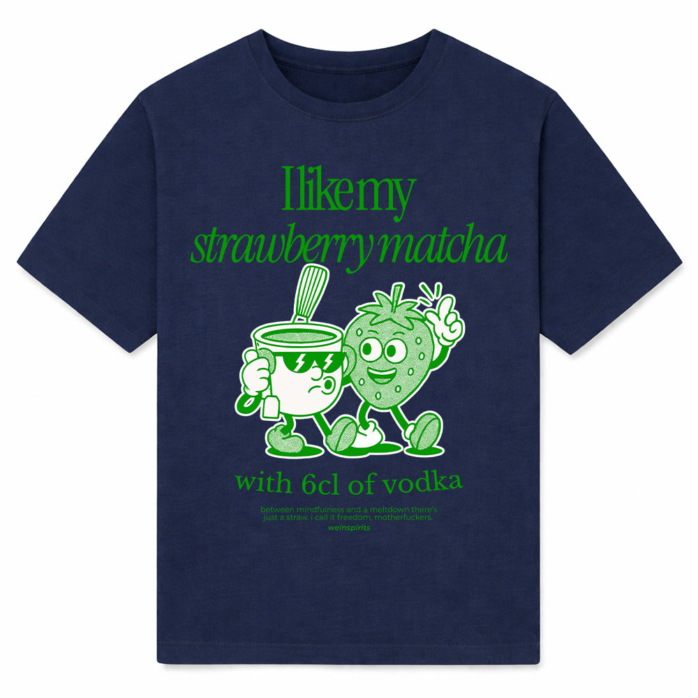 STRAWBERRY MATCHA WITH VODKA - Premium T-Shirt Unisex
