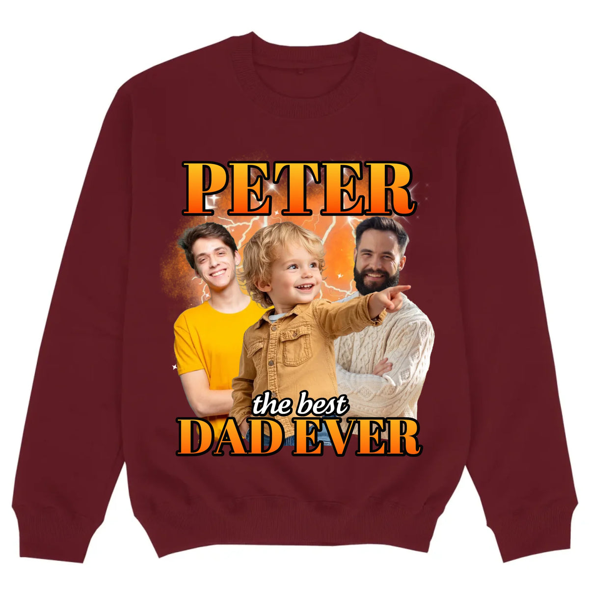 mockup sweater burgund
