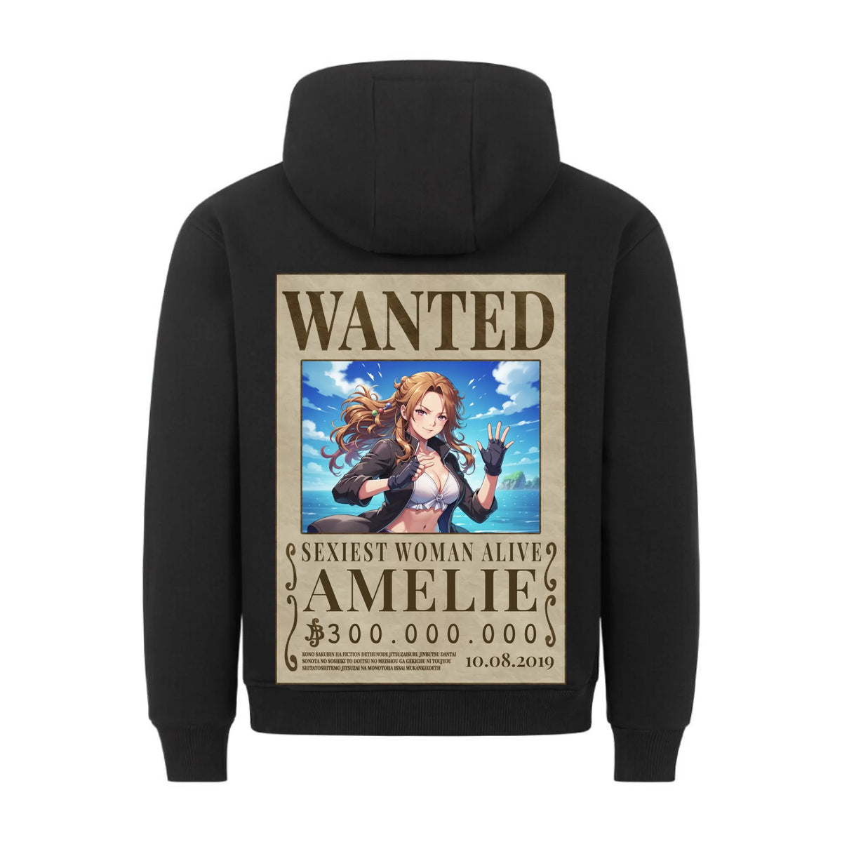 WANTED GIRLFRIEND/BOYFRIEND - Personalisierbarer Hoodie Backprint