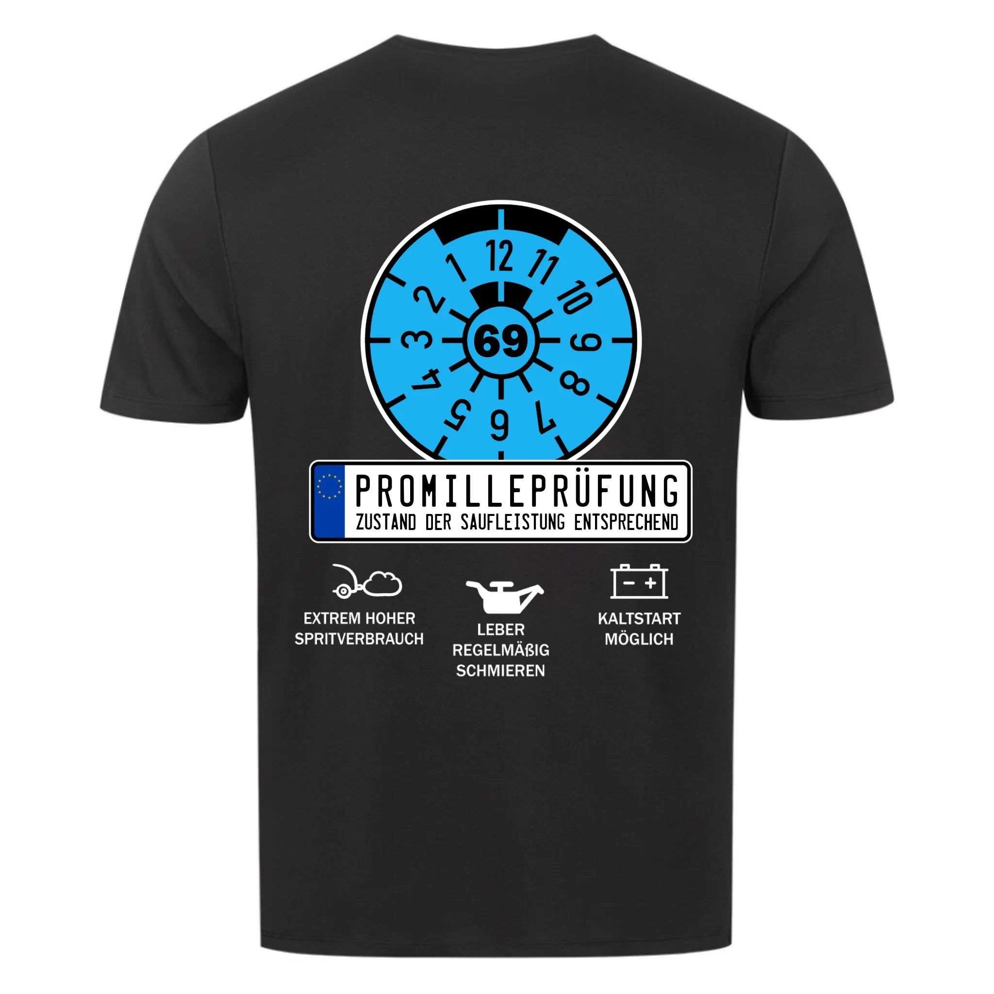 PROMILLEPRÜFUNG - Personalisierbares Sportshirt Backprint