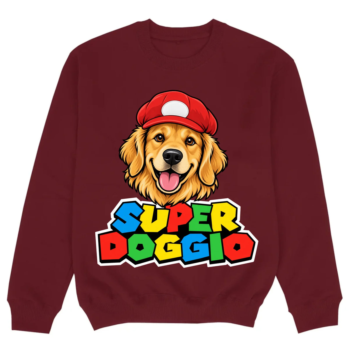 mockup sweater burgund