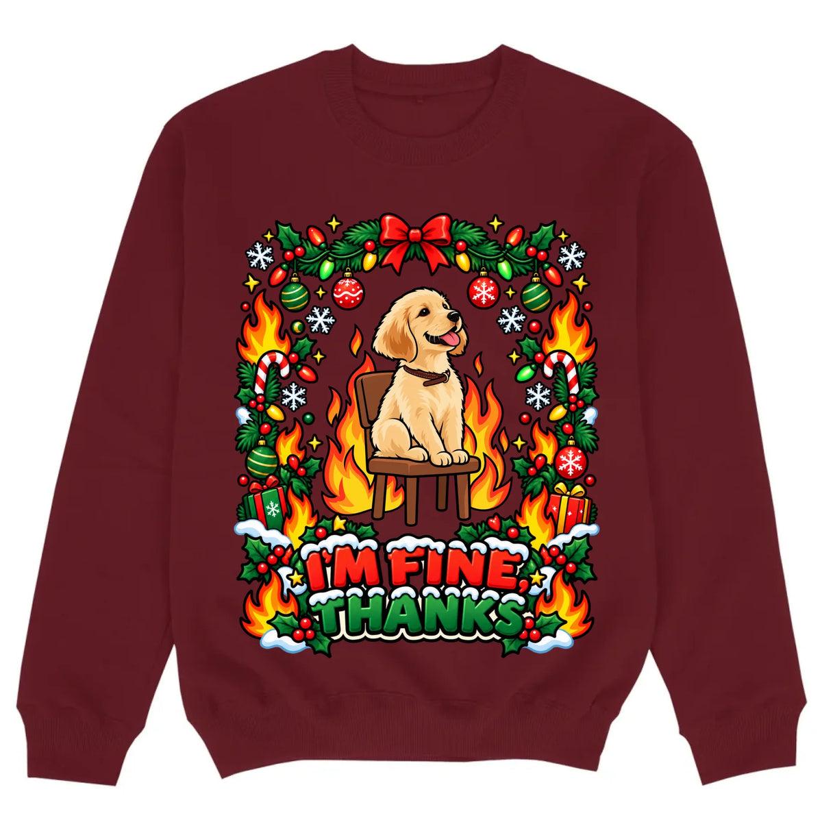 mockup sweater burgund