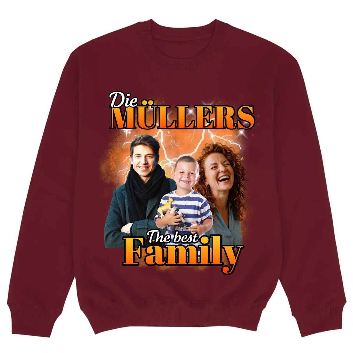 mockup sweater burgund
