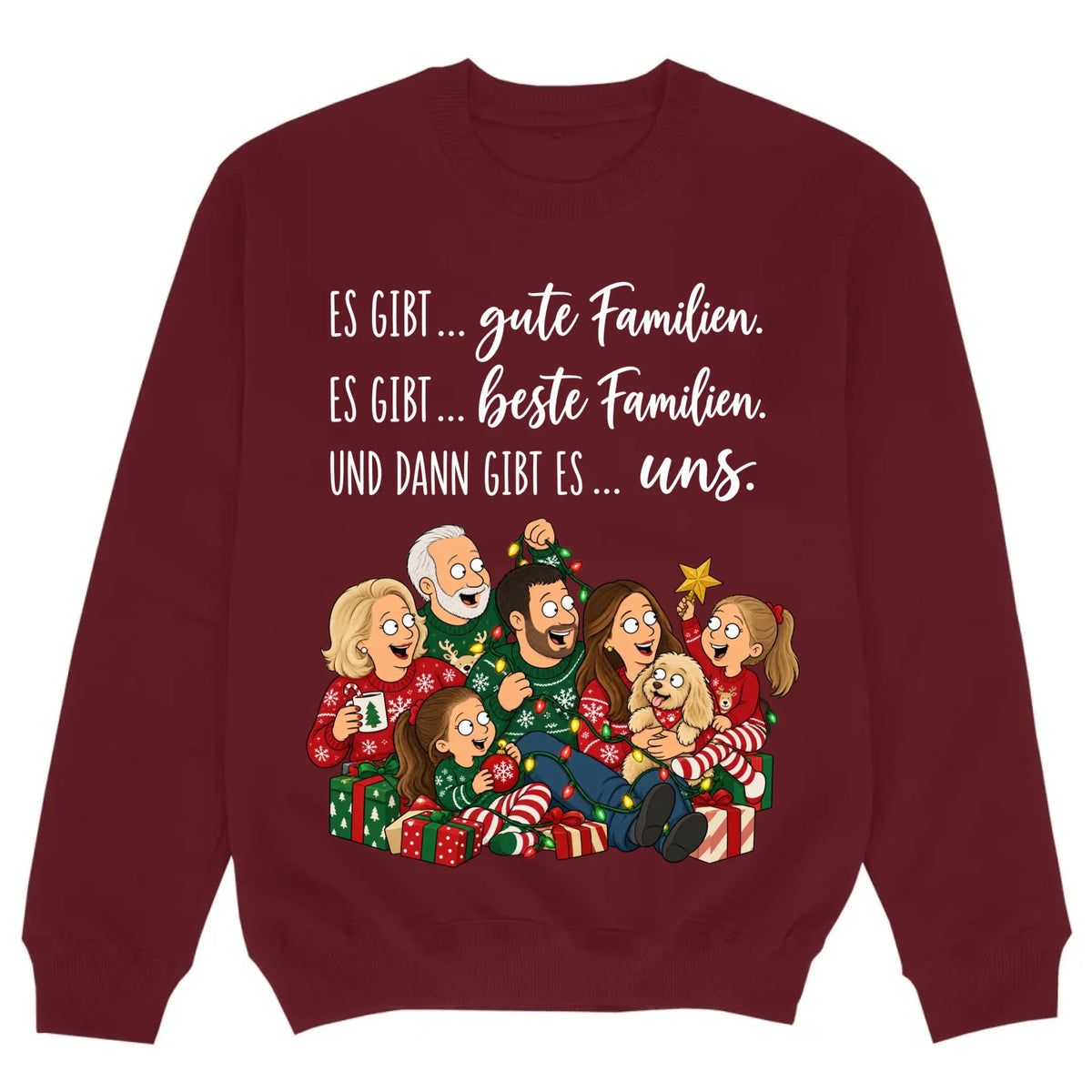 mockup sweater burgund