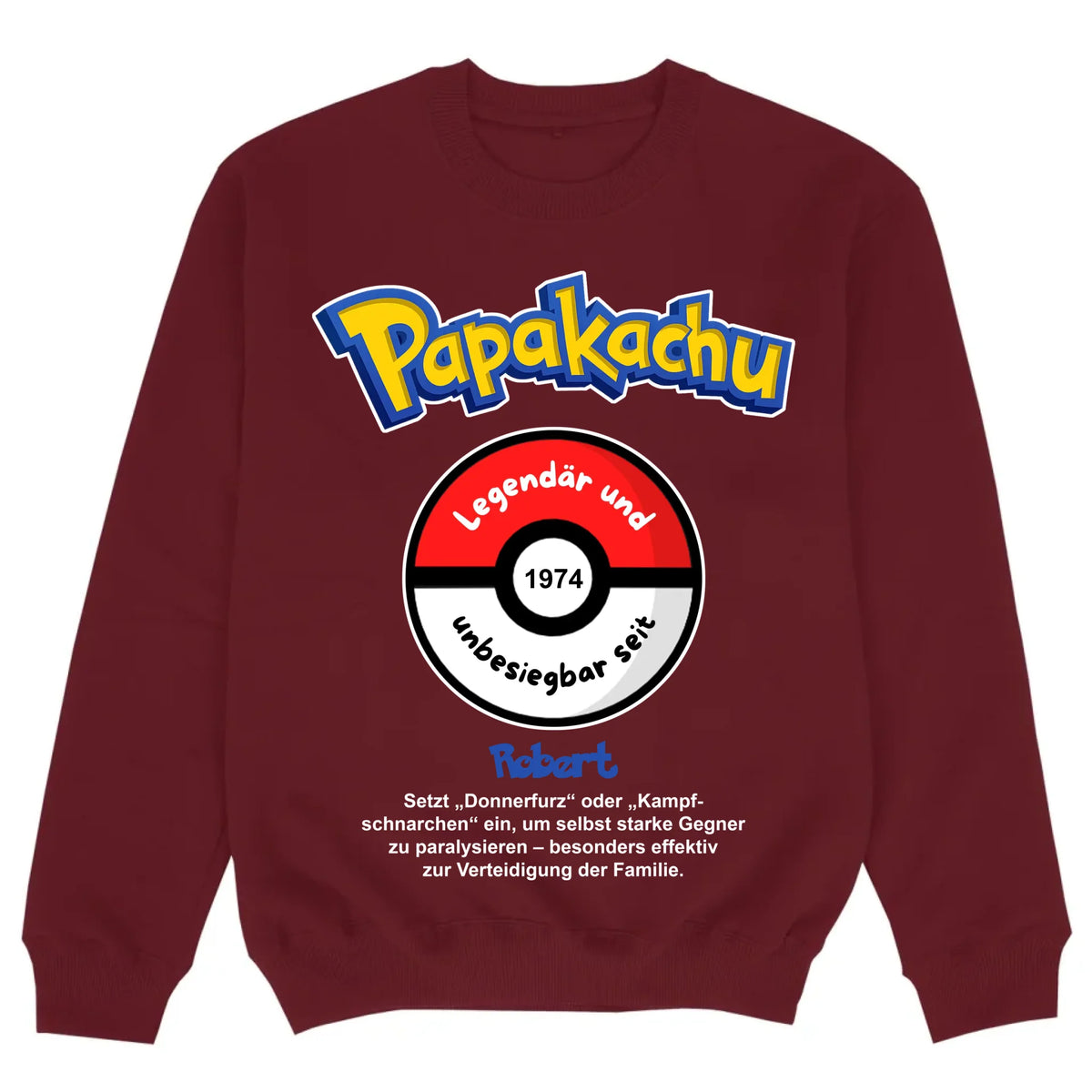 mockup sweater burgund