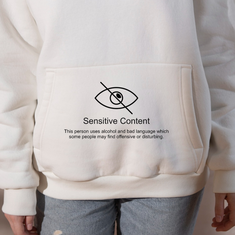 SENSITIVE - Premium Hoodie Taschendruck