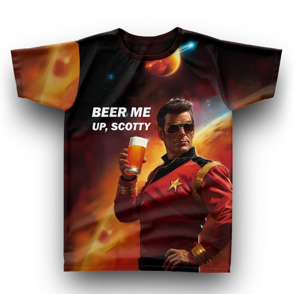 BEER ME UP, SCOTTY - Fullprint Tshirt