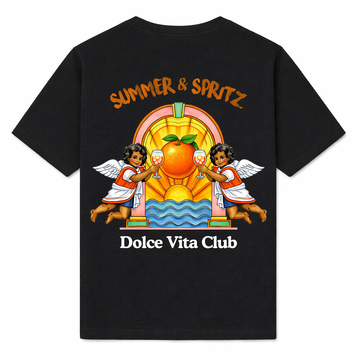 SUMMER & SPRITZ DOLCE VITA CLUB - Premium T-Shirt Backprint