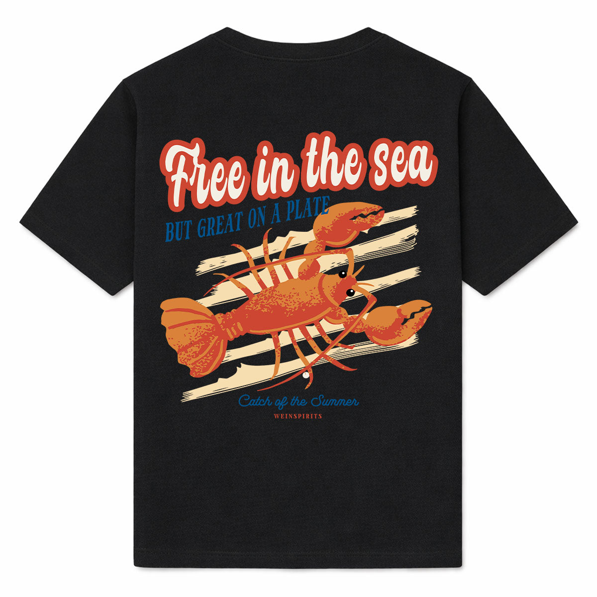 FREE IN THE SEA - Premium T-Shirt Backprint