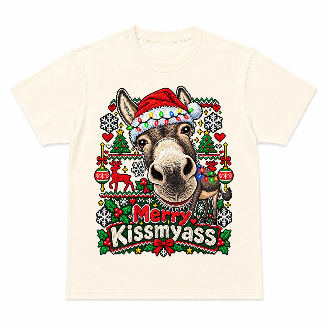 MERRY KISSMYASS - T-Shirt de Noël