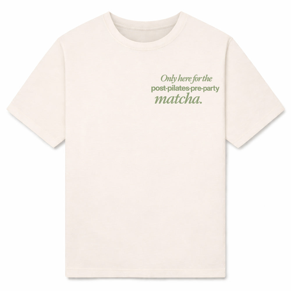 POST PILATES PRE PARTY MATCHA - Premium T-Shirt Unisex