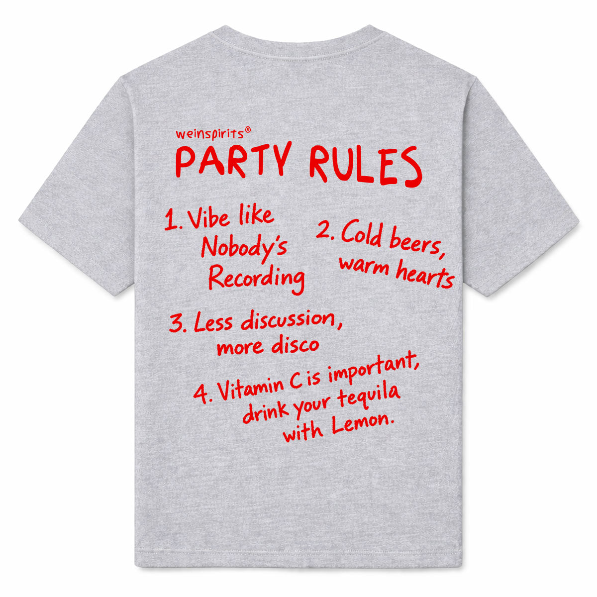 PARTY RULES - Premium T-Shirt Backprint
