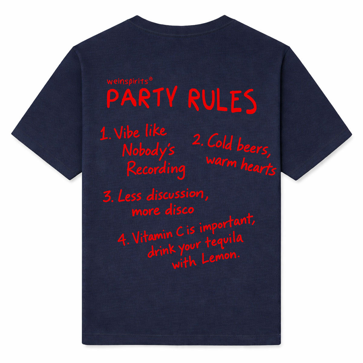 PARTY RULES - Premium T-Shirt Backprint