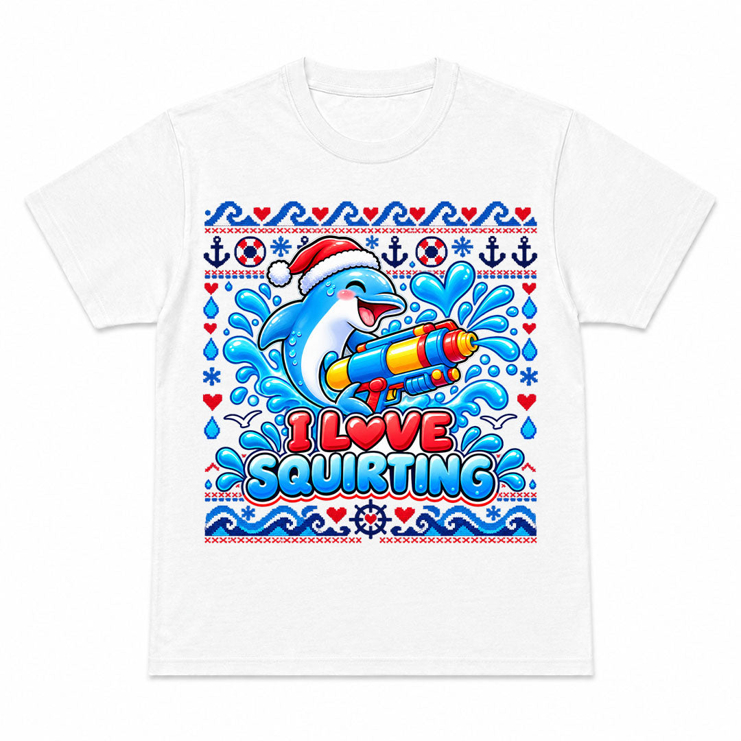 I LOVE SQUIRTING CHRISTMAS - T-Shirt Natalizia
