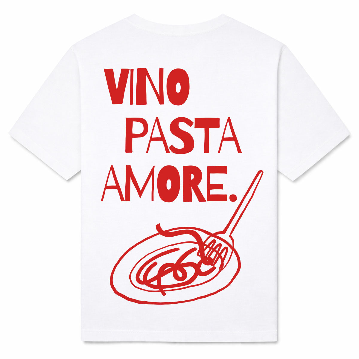 VINO PASTA AMORE - Premium T-Shirt Backprint